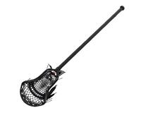 Stick di Lacrosse in Alluminio Aeronautico da 30 Pollici con Tasca a Rete e Maniglia Non Slip per un Ambiente di Gioco Ad Alta Resistenza (BLACK)