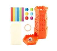 Stick Dice Game, Ball Drop Tower Toy, Family Board Game Set, Educational Balance Challenge, for Classroom Preschool Kindergarten Hand Eye Coordination Strategic Thinking Fine Motor Skills Learning