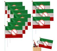 Stick Flag Set - 8.2x5.5 Inch Decorative Party Banner Flags | Lightweight Hand Held Fabric Flags with Sticks Reusable Celebration for Garden, Yard, Porch, Patio, Lawn, Home