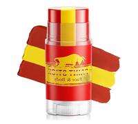 Stick for pittura for il viso in crema verde giallo, trucco for la pelle resistente al sudore for competizioni sportive e decorazioni for feste di festival(Spain Red Yellow Red)