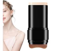 Stick Foundation, Moisturizing Foundation Stick - Double Headed Full Coverage Concealer for Women and Girls, Easy-To-Blend Creamy Makeup Foundation for a Natural Finish
