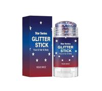 Stick glitterato per il corpo, impermeabile, trucco per il corpo americano, penna glitterata per il quarto luglio, per feste, giorno commemorativo, sfilata, decorazione, abbigliamento, costume