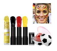 Stick glitterato per il corpo, trucco glitterato per capelli, balsamo per labbra a forma di calcio, per bambini, adolescenti, adulti, celebratori, appassionati di sport, eventi a tema, vacanze, scuola