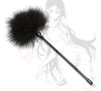 Stick In Piuma Nera Liscia E Lucida, Manico Lungo Per Una Facile Presa, Comodo Peluche, Attrezzatura Fitness Massaggio Muscolare Relax - K14