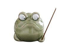 Stick Incense Burner, Ceramic Statue Meditation Accessories, 2.24x2.44x2.24 Inches Frog Holder with Relaxation Function, Lifestyle Gadgets for Home Teahouse Yoga Room Bedroom Bathroom Study Restaurant