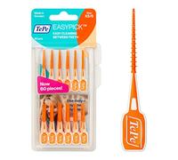 Stick interdentale TePe EasyPick, Arancione, ISO XS-S, 60pz, rimozione placca, pulizia interdentale efficace, stick interdentale duraturo per spazi stretti, contenitore tascabile incluso