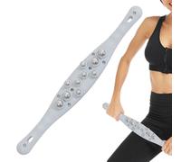 Stick manuale - Stick per rilassamento miofasciale, rullo per fisioterapia, rullo massaggiante con sfera in acciaio, rullo portatile per tessuti profondi, comodo strumento per modellare il