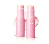 Stick Multi-Balsamo Volumizzante al Collagene Rosa, Balsamo Viso Coreano Idratante, Stick al Collagene Rimpolpante per Contorno Occhi, Collo, Fronte, Linee del Sorriso e Labbra(2pc)