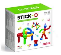 Stick-O by Magformers: 20-Piece Magnetic Construction Set. Preschool STEM Toy with Large Pieces And Easy-Grip Design for Little Hands.