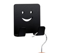 Stick On Hooks - Adhesive Wall Hooks, Wall Hooks For Hanging No Drill | Smile Face Waterproof Wall Hooks, Aluminum Alloy Hooks, No Tools Hooks For Hanging Decorations In Living Spaces