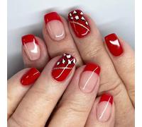 Stick On Nails Acrilic Party Nails Art Short Square Leopards Finitura Design Coperture Complete Per Fashion Ladies 24PC