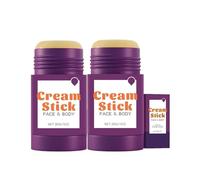 Stick per la crema per il viso e il corpo, il bastoncino di umidità multiuso, il bastoncino di balsamo per la pelle e serraggio per il corpo, le linee sottili non grasse e lisce (2pcs)