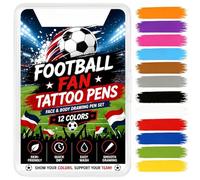Stick per Makeup Viso,12 Pezzi Pennarelli Per Marcatura Da Tifo Calcistico | Matite per Viso - per Eventi Sportivi Softball Football Baseball Cosplay Festa Memorial Day Uomini