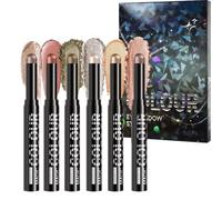 Stick Per Ombretto, Set Di Penna Multicolore Da 6 Pezzi, Kit Di Trucco Per Gli Occhi Di Lunga Durata, Tonalità Luccicanti Naturali Contorni Perfetti Per Donne