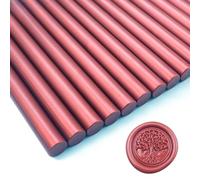 Stick per sigillo di cera,Tomgenrine 15 pezzi Pistola di colla Sigillo di cera bastoni, per lettera biglietti d'auguri vino sigillare mestieri rendendo inviti di nozze e di partito(New Wine Red）