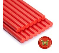 Stick per sigillo di cera, Zifospy 15 pezzi Pistola a colla Bastoncini di sigillo di cera per ceralacca, Bastoncini di ceralacca per partecipazioni di nozze, biglietti, buste (Bright Red)