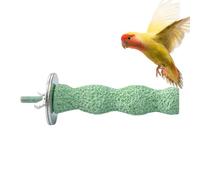 Stick Perch Bird per Pappagalli - Giocattolo da masticare di macinazione in calcio per il e l'artiglio | Attacco di gabbia per uccelli rivestito con sabbia naturale, da arrampicata, bastone di