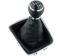 Stick Pomello Cambio Compatibile con per Tiguan 2007 2008 2009 2010 2011 Manuale di Auto 6 velocità Pomello del Cambio con Nero Boot Copertura Gaitor Collare