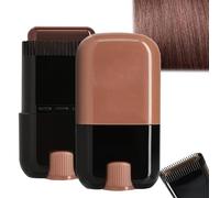 Stick portatile 2 in 1 per il ritocco del colore dei capelli con pettine, correttore per radici impermeabile e resistente al sudore, sicuro e comodo per tutti i tipi di capelli. (Marrone castagna)