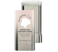 Stick portatile per rifinitura capelli - Gel-cera per lo styling (1Pcs) | Controllo dei capelli ribelli e dell'effetto crespo, pettine integrato, stick di cera per capelli da donna formula non grassa