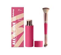 Stick Trucco Multifunzione con Pennello Integrato - Fondotinta Copertura Totale e Correttore in Crema - Contouring Stick Idratante Lunga Durata Effetto Naturale (#1, 60g)