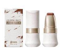 Stick Trucco Multiuso - Marrone, 4 g | Stick Trucco Opaco Viso e Labbra | Blush in Crema e Contouring Stick per un Look Naturale | Portatile e Facile da Usare