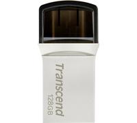 Transcend JetFlash 890 128GB USB Type-C / USB 3.1 Gen 1 Pennetta a Doppio Connettore USB OTG per Android TS128GJF890S