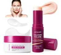 Stick viso al collagene e patch occhi al calcio, skincare coreana | Duo pratico per idratare la pelle, prendersi cura del contorno occhi e completare la routine di bellezza quotidiana