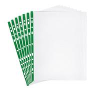 Stick Well Buste forate - Buste trasparenti in plastica A4 con dorso rinforzato, apertura superiore per raccoglitori ad anelli, file e organizzazione della carta (confezione da 100)