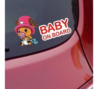Sticker Adesivo "Baby on Board" Frontale Multicolor Decal in Vinile 19cm x 11cm