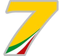 Sticker Adesivo Numero Gara Italia Rally Motocross Altezza 5CM