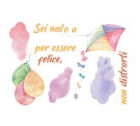Sticker autoadesivo 1fg 67x47 cm essere felice Multicolore