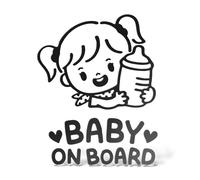 Sticker BAMBINA A BORDO BABY ON BOARD Adesivo Decal Vinile Auto Window Lunotto