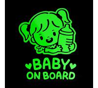 Sticker BAMBINA A BORDO BABY ON BOARD Adesivo Decal Vinile Auto Window Lunotto