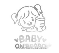 Sticker BAMBINA A BORDO BABY ON BOARD Adesivo Decal Vinile Auto Window Lunotto