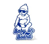 Sticker BAMBINO A BORDO BABY ON BOARD Adesivo Decal Vinile Auto Window Lunotto