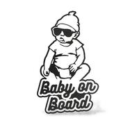 Sticker BAMBINO A BORDO BABY ON BOARD Adesivo Decal Vinile Auto Window Lunotto