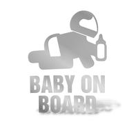 Sticker BAMBINO A BORDO BABY ON BOARD Adesivo Decal Vinile Auto Window Lunotto