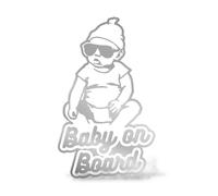 Sticker BAMBINO A BORDO BABY ON BOARD Adesivo Decal Vinile Auto Window Lunotto