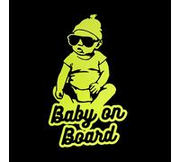 Sticker BAMBINO A BORDO BABY ON BOARD Adesivo Decal Vinile Auto Window Lunotto