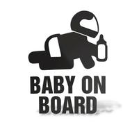 Sticker BAMBINO A BORDO BABY ON BOARD Adesivo Decal Vinile Auto Window Lunotto