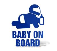Sticker BAMBINO A BORDO BABY ON BOARD Adesivo Decal Vinile Auto Window Lunotto