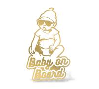 Sticker BAMBINO A BORDO BABY ON BOARD Adesivo Decal Vinile Auto Window Lunotto