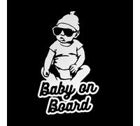 Sticker BAMBINO A BORDO BABY ON BOARD Adesivo Decal Vinile Auto Window Lunotto