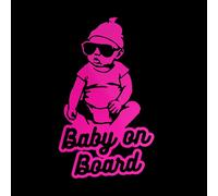 Sticker BAMBINO A BORDO BABY ON BOARD Adesivo Decal Vinile Auto Window Lunotto