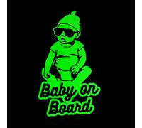 Sticker BAMBINO A BORDO BABY ON BOARD Adesivo Decal Vinile Auto Window Lunotto