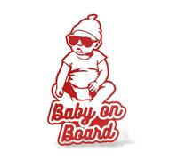 Sticker BAMBINO A BORDO BABY ON BOARD Adesivo Decal Vinile Auto Window Lunotto