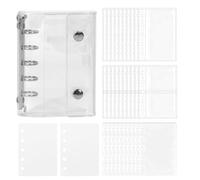 Sticker Binder - 6 anelli Clear Collecting Album Sleeves for Double-Lock Storage, Secure Organizer for Planner, Journal, Card, and Document Display, Trasparente PVC Pocket Home, School, Office Use