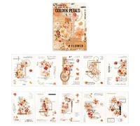 Sticker Book Journaling, libro adesivo vintage | 20 fogli di fiori vintage Collage Collage Book | Artigianato per la rivista spazzatura, decorazione di abbellimenti, accessori per scrapbooking per il