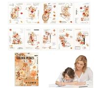 Sticker Book Journaling, libro adesivo vintage | 20 fogli Flower Collage Book Sticker Set - Artigianato per la rivista spazzatura, decorazione di abbellimenti, accessori per scrapbooking per il journa